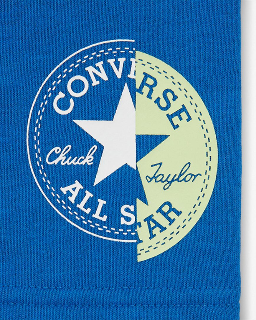 Calções Converse All Star Logo Gráficas French Terry Menino Azul Marinho | PT A09PT75